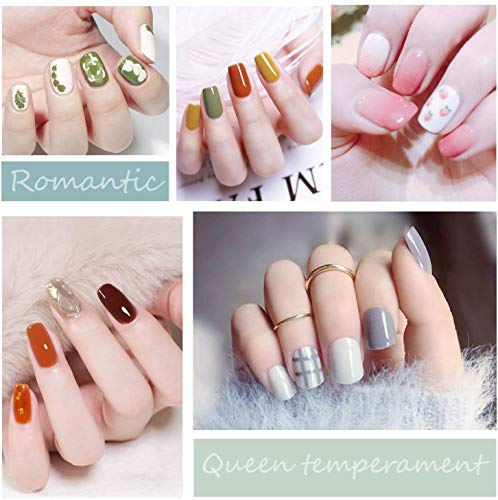 ab gel 22 UV Gel Nagellack, Glitter UV Nagellack Set, Pastell Gel Nagellack mit mattem Top Coat Nagellack Nail Art – Bild 3