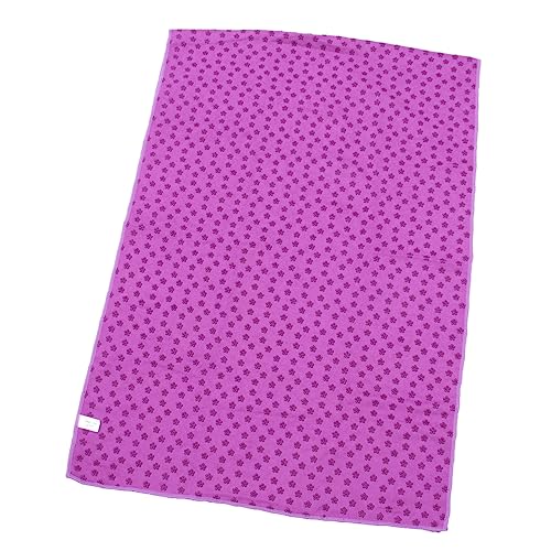 Generic マイクロファイバー タオル ジム ヨガ用 ? 滑り止め加工 高密度PVC粒子 軽量 持ち運び便利 (183X61CM,紫)