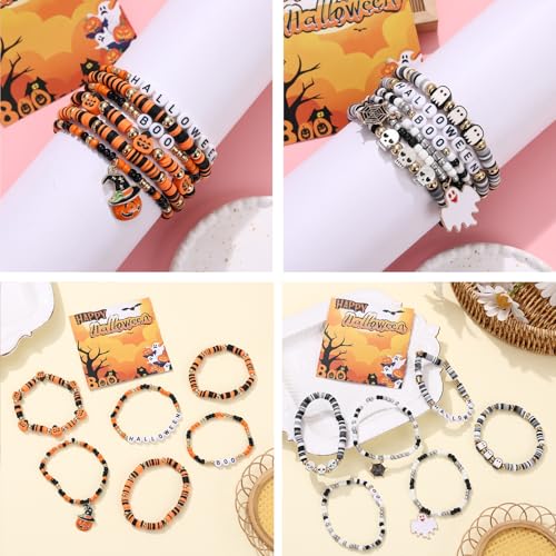 Cooluckday 36 Pcs Holiday Bracelets for Women Easter Mother's Day Christmas St. Patrick's Day Mardi Gras Bracelets Stackable Stretch Friendship Bracelets Set4