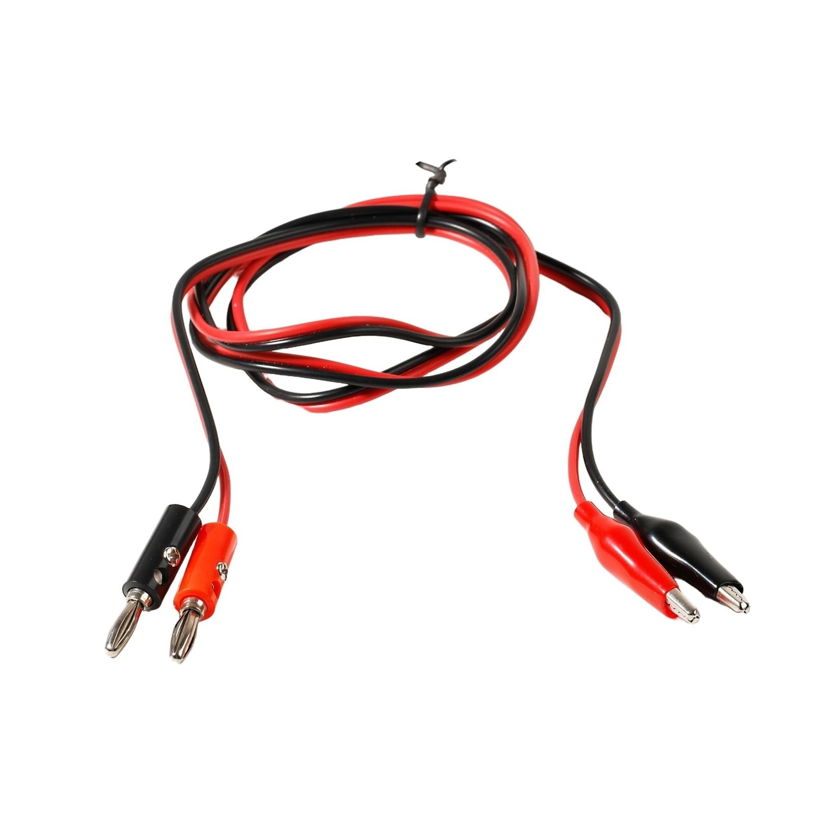 2 cables de 1 m de prueba de clip de banana a cocodrilo, 15 A, 1000 V (test-04)