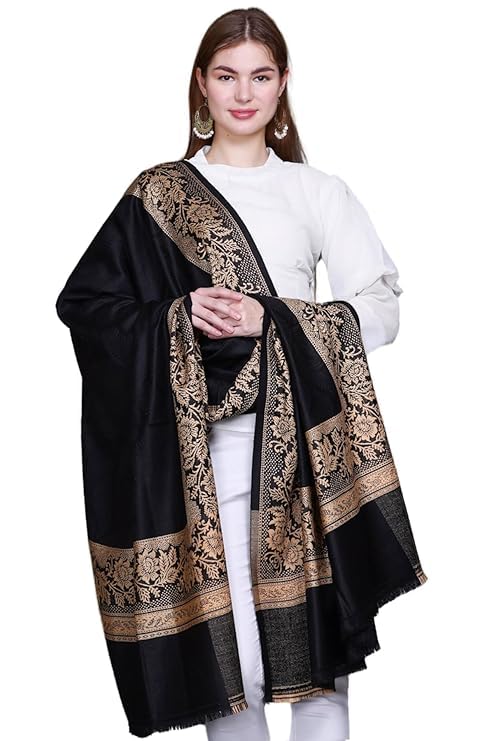 pickks Women’s Luxurious Pashmina Shawl – Traditional Kashmiri Embroidery, Soft & Warm Wrap