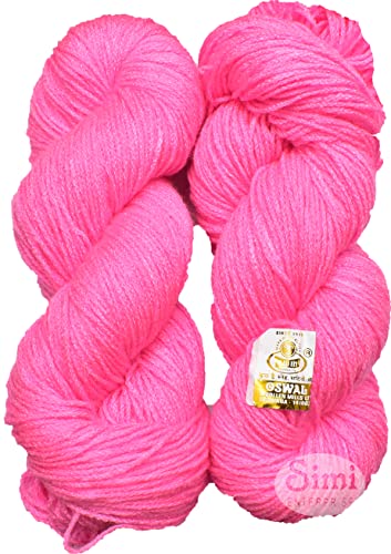 Image of Knitting Yarn Crave Wool Pink 500 GMS Best Used with Knitting Needles, Crave Wool Crochet Needles-YQ Art-BEF