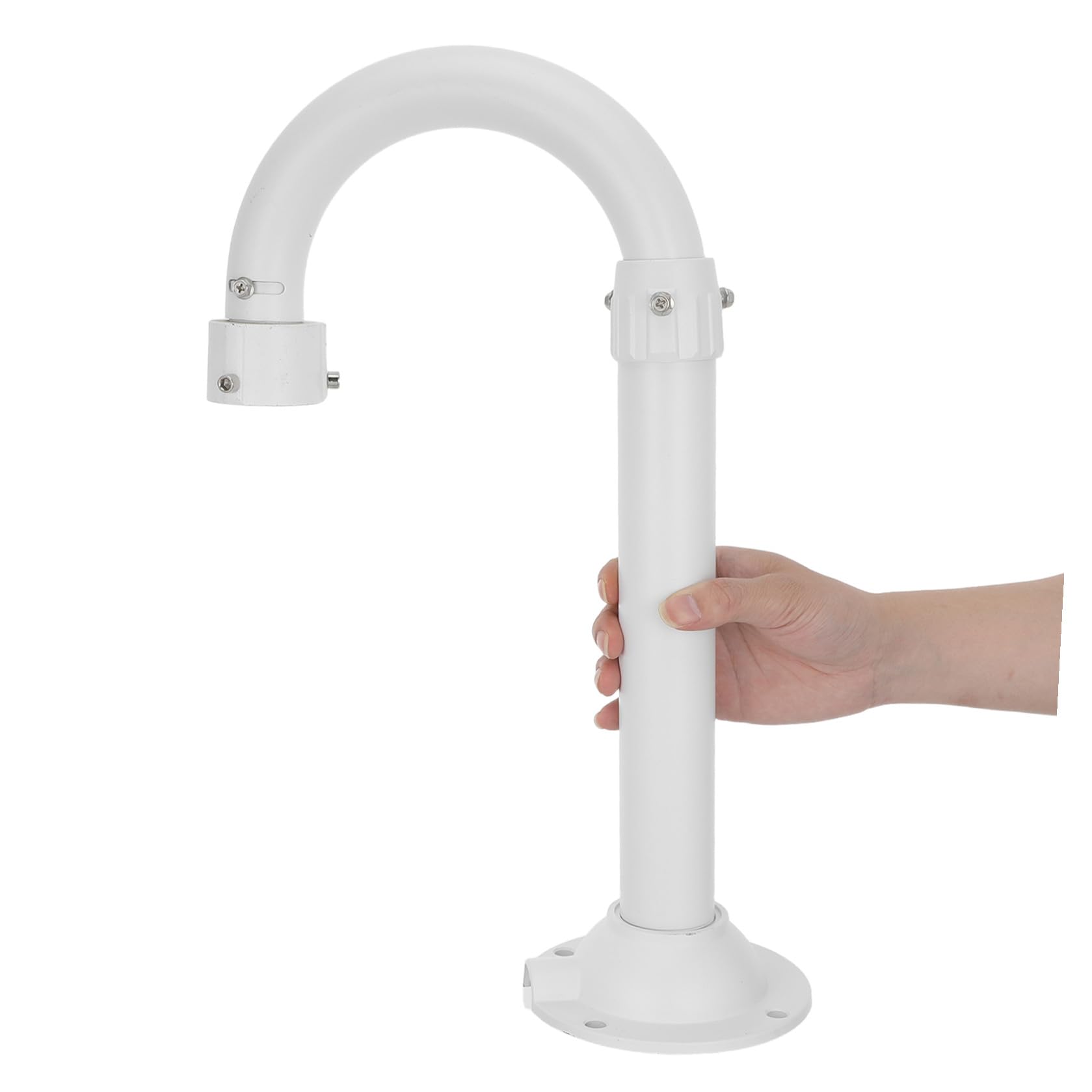 SHINEOFI Supporto Telescopico Bianco e Telecamera di Sorveglianza per in Lega di Alluminio Protezione per Tutte le Condizioni Climatiche Staffa Regolabile Multiangolo per Monitoraggio