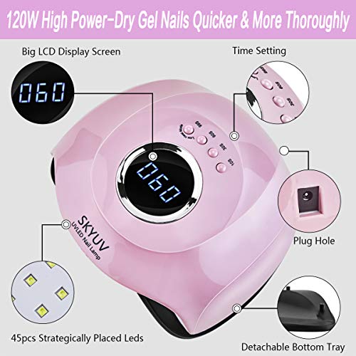 UV-Lampe UV 80W LED Nagellampe Nagellampe Nagellampe Nagelstudio mit Timer/Sensor für Maniküre Weiß – Bild 4