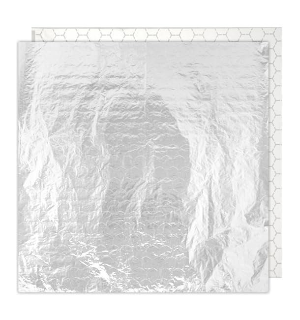500 Hojas de Papel Antigrasa de Aluminio, 41x41cm, Color Plateado, Envueltas Antigrasa, Diseño Térmico, Bocadillos, Hamburguesas, Fritos, Food Trucks, Catering