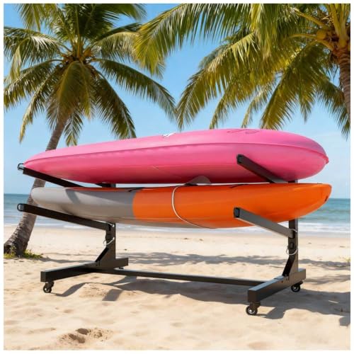 Support de rangement pour kayaks durable réglable pour plusieurs embarcations