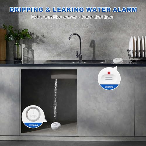 Fansitc W13+WD71×5 Wifi Water Leak Detector For Home 5Pack, 120Db Adjustable Alarm, Smart Water Sensor Alarm thumb #3