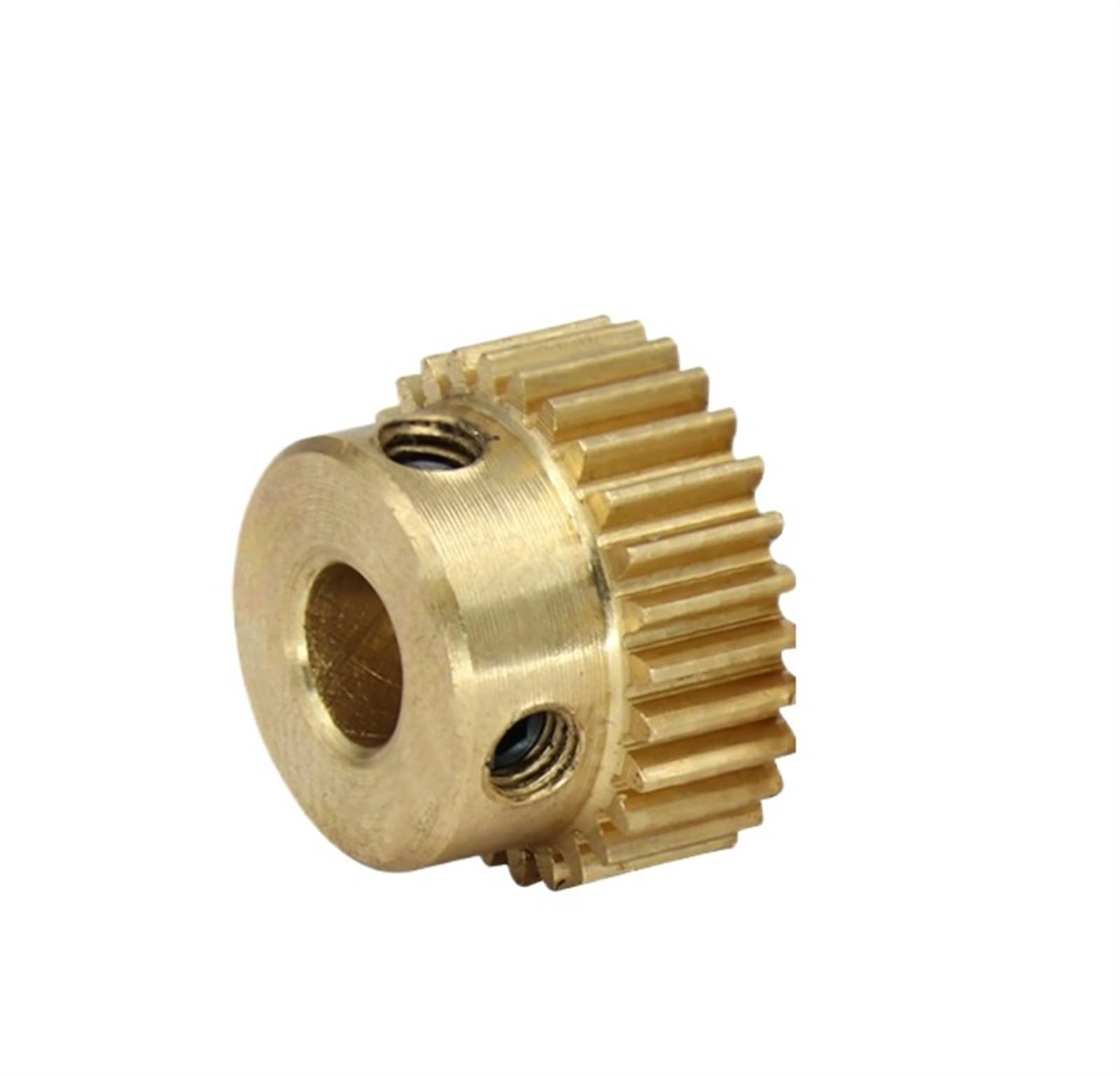 Bevel Gear Pinion Hardware Mechanical Spur Gear 0.5M-28T Bore Size 4/5/6mm Copper Brass Mini Worm Gear Teeth Height 5mm Total Height 10mm for Drive Gear Box Parts(6mm)