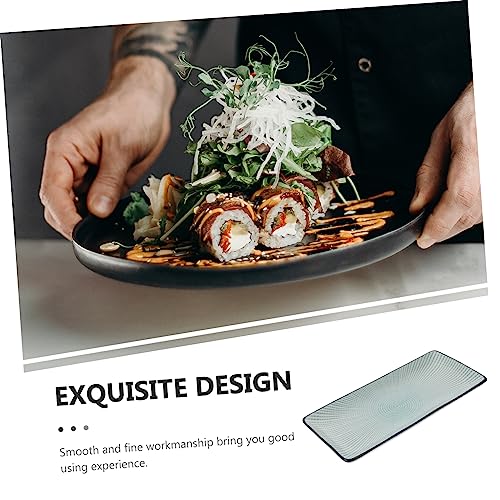 Plato cerámico rectangular para sushi miniatura 3