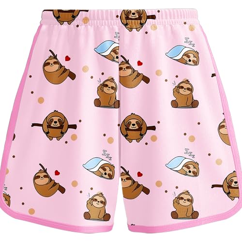 LQSZ 2 Pcs Girls Pajamas Short Sleeves Top and Shorts for Little Girls Sleepwear Size 3-10 Years4