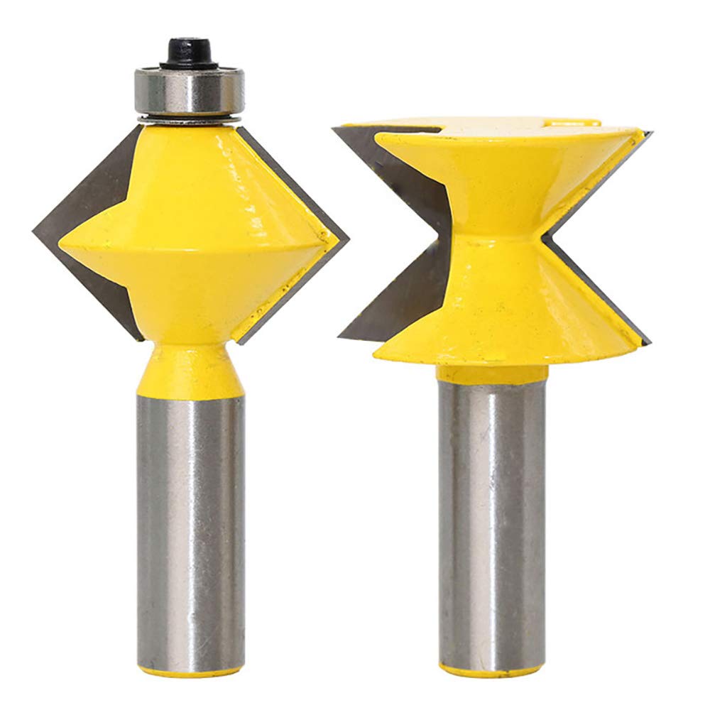 1/2 "Router BitsTongue Groove Fresa Shank Forming 90 Gradi V Design Tingue Groove Edge Router Bit per la Lavorazione del Legno Strumento
