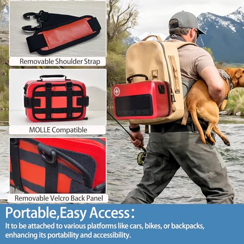 Image of Besst Survivor Waterproof First Aid Kit -Complete Trauma Gear With Labeled Storage, MOLLE System&CPR Kit, Practical Medical Kit For Boating, Marine, Camping, Hurricane, Vehicle And Household Emergency