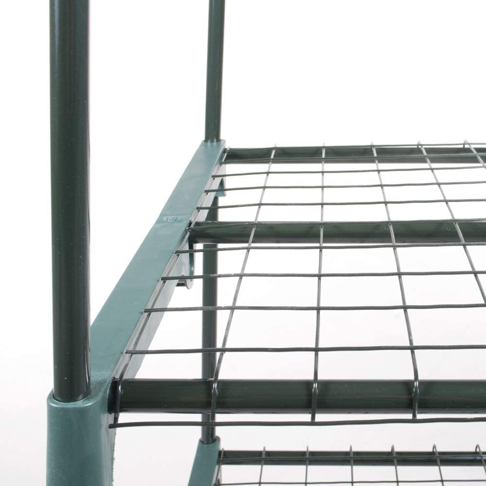 Serra da Giardino e Balcone Compatta con 3 Ripiani 69x49 h 125 cm, Copertura in PVC Trasparente