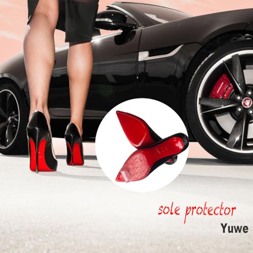 Yuwe YUWE220 Sole Sticker - Crystal Clear Sole Protector For Red Bottom Shoes Ladies Heels 4Inx5In thumb #4
