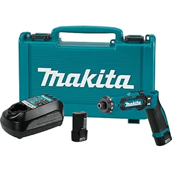 Makita 7.2V Lithium-Ion Cordless Battery Powered 1/4 Hex Driver-Drill Kit with Auto-Stop Clutch