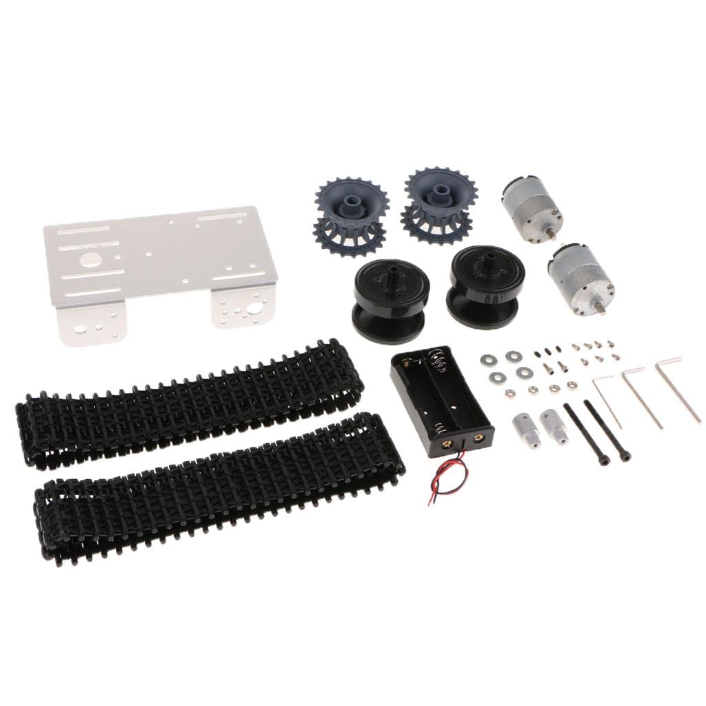 DIY Roboterchassis Kit Motor Raupenfahrzeug, Silber