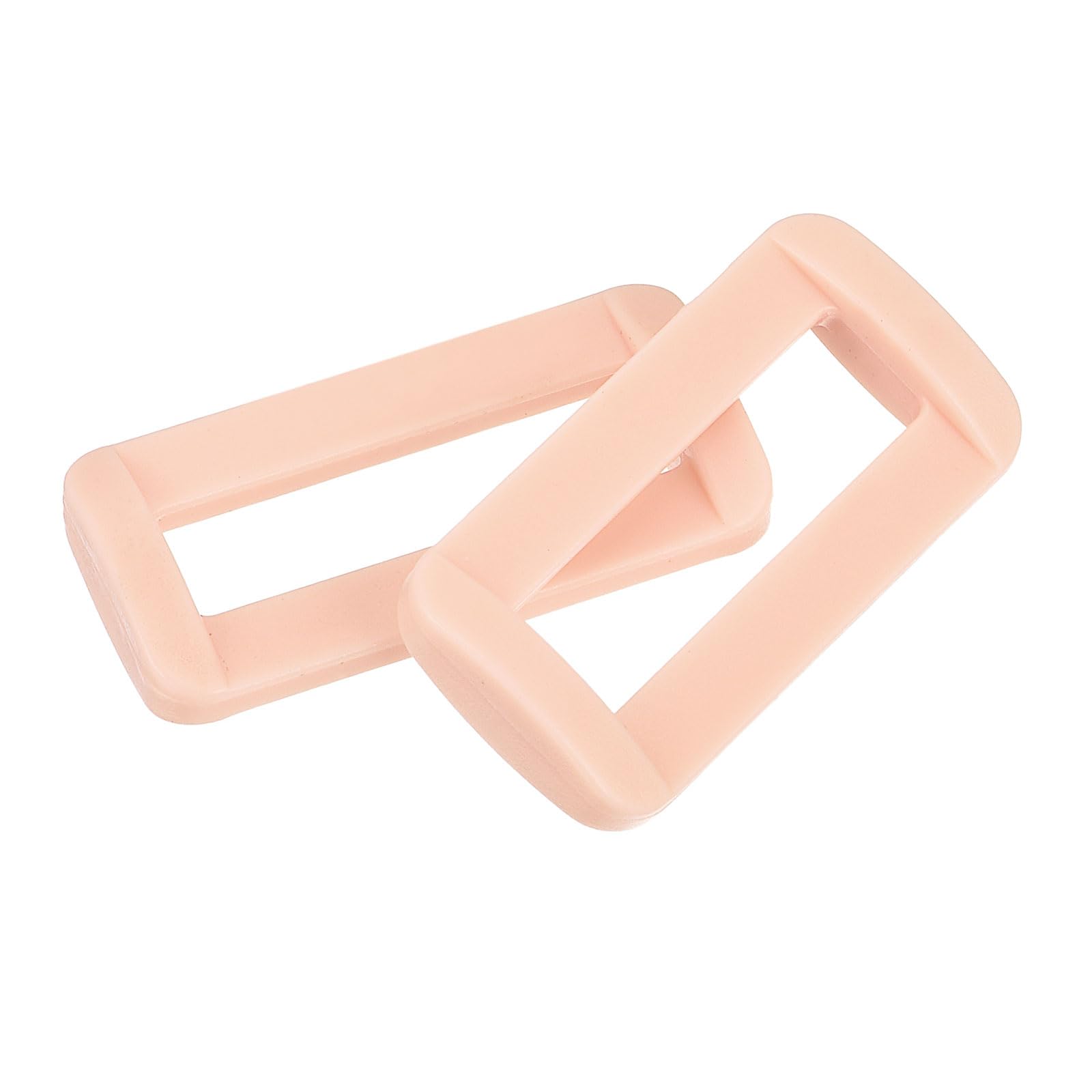 uxcell 16Pcs Plastic Rectangle Ring, Rectangle Slide Buckle, Webbing Belt Buckle Slide Loop for DIY Backpack Purse Strap