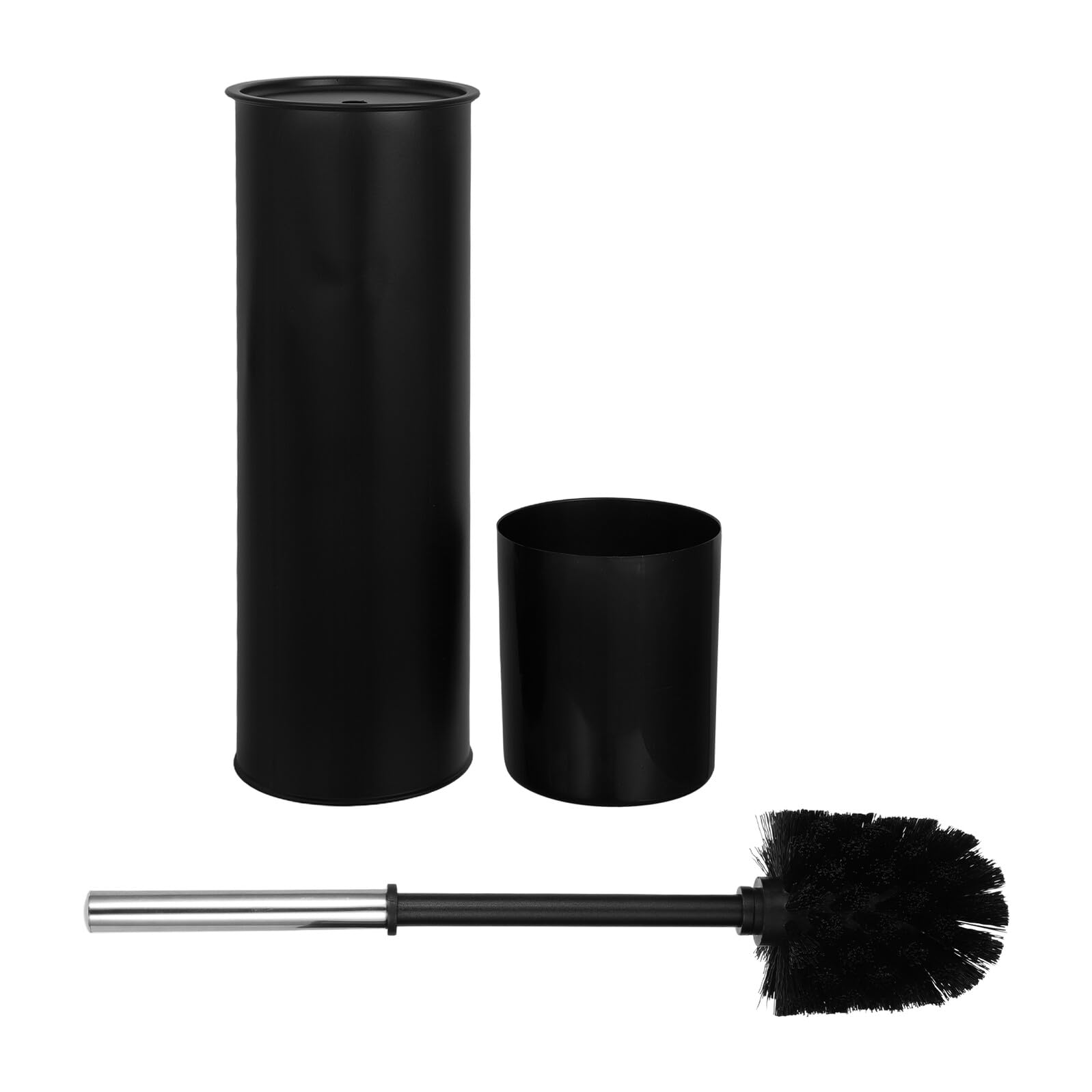 Brosse pour toilettes salle de bain chic avec porte-brosse noir Toyvian