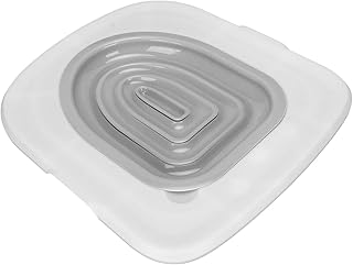 KIMISS Cat Toilet Training Kit Universal Reusable Environmentally Friendly Cat Toilet Trainer for Pet Cleaning Cat Training Toilet (White Tray, 1 Gray Inner Support)