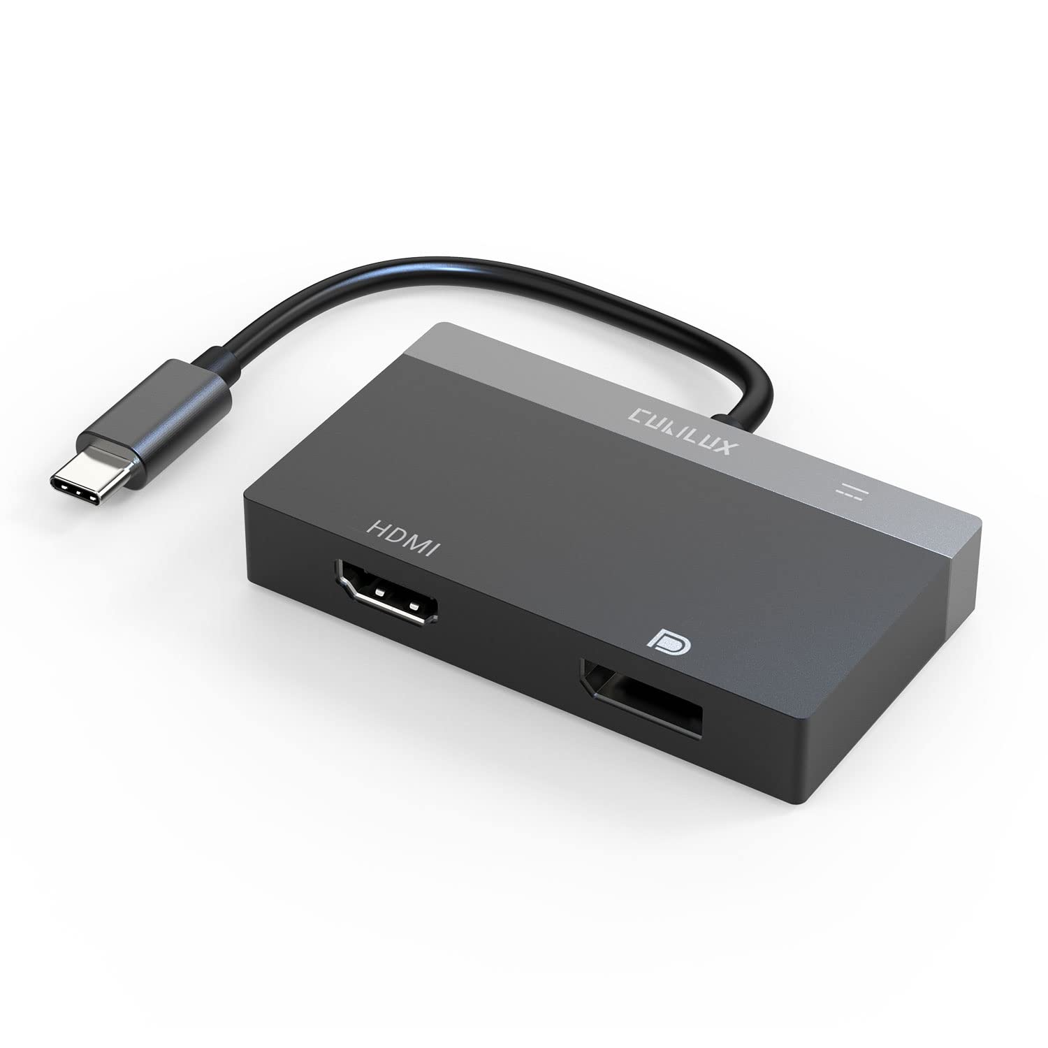 Cubilux 8K@60Hz Thunderbolt 4/3 to HDMI DisplayPort Adapter Support 100W PD Charging, USB Type C to HDMI/DP Converter Charger Compatible with Surface Pro Dell HP Lenovo Asus Alienware Laptop Computer