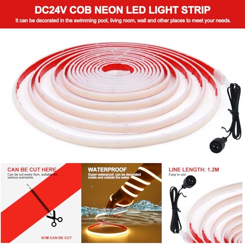 Tira LED Solar COB 24V, 8 Modos Exterior IP68 8m miniatura 5