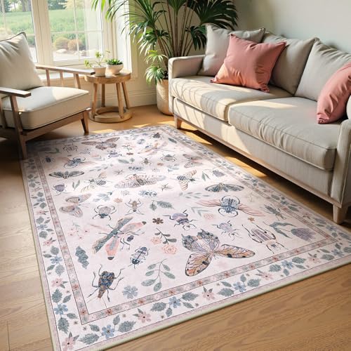 Lahome Insect Washable Small Area Rug, 3x5 Area Rugs for