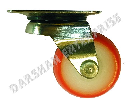 DARSHAN PU Moving Castor Wheel (Multicolour, 30mm) - Pack of 4
