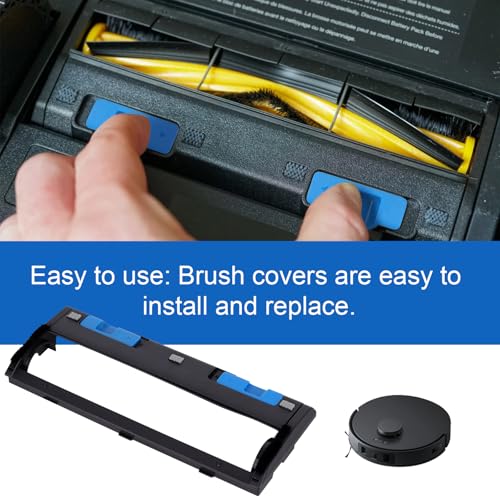 Image of Sgizoku Replacement Brush Guards Covers Back Cover for Ecovacs DEEBOT T30S, T30S Comb, T30 PRO Omni, Yeedi C12 Pro Plus, M12 Pro+ Robot Vacuum Cleaner - Main Brush Holder Accessories Parts