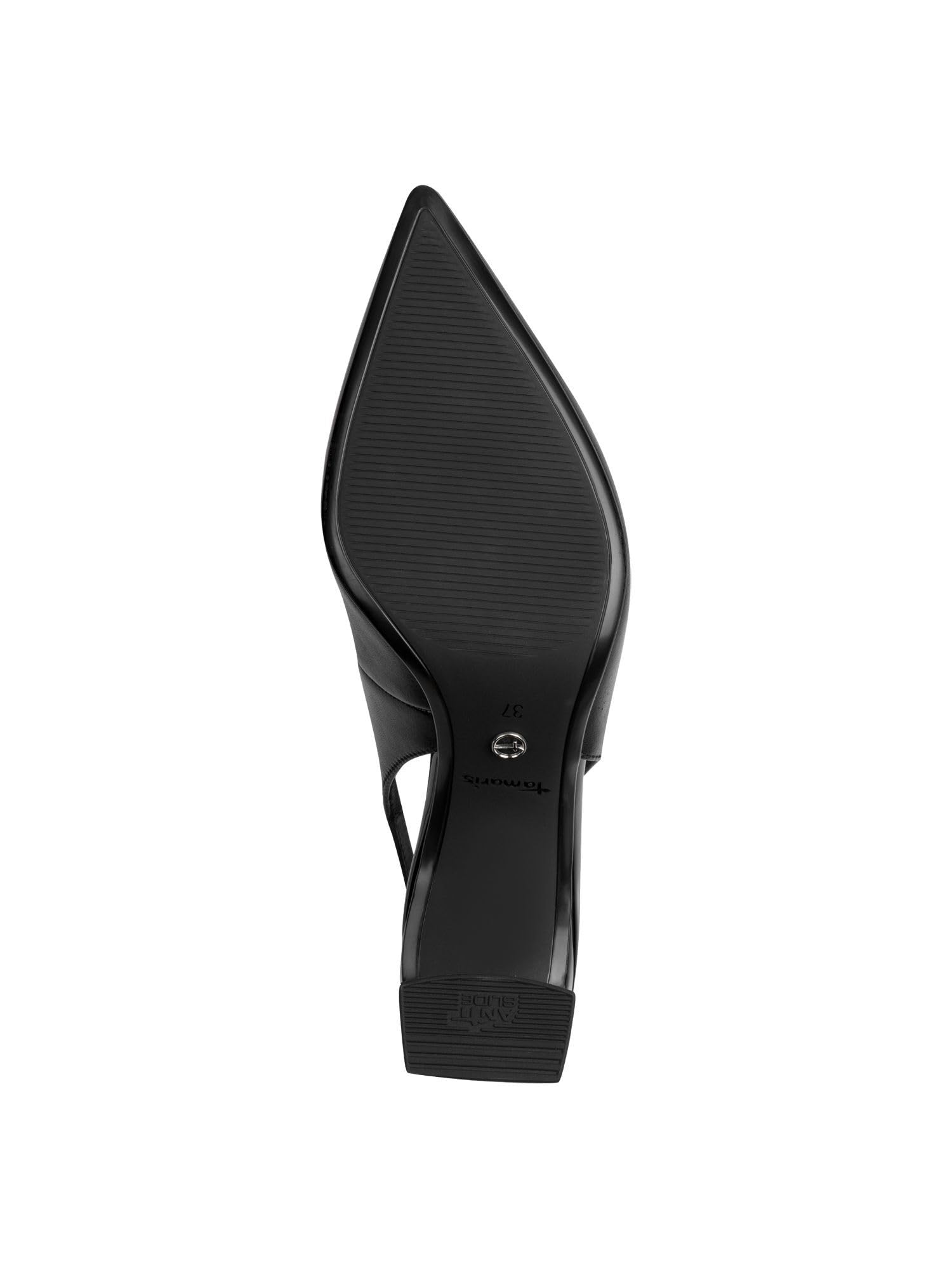 Tamaris Escarpin à bride arrière pour femme à talon bloc en cuir