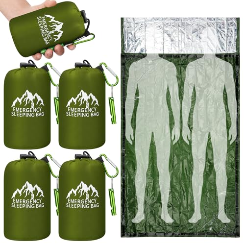 Oudain 6 Pcs XL Emergency Sleeping Bag 94.5