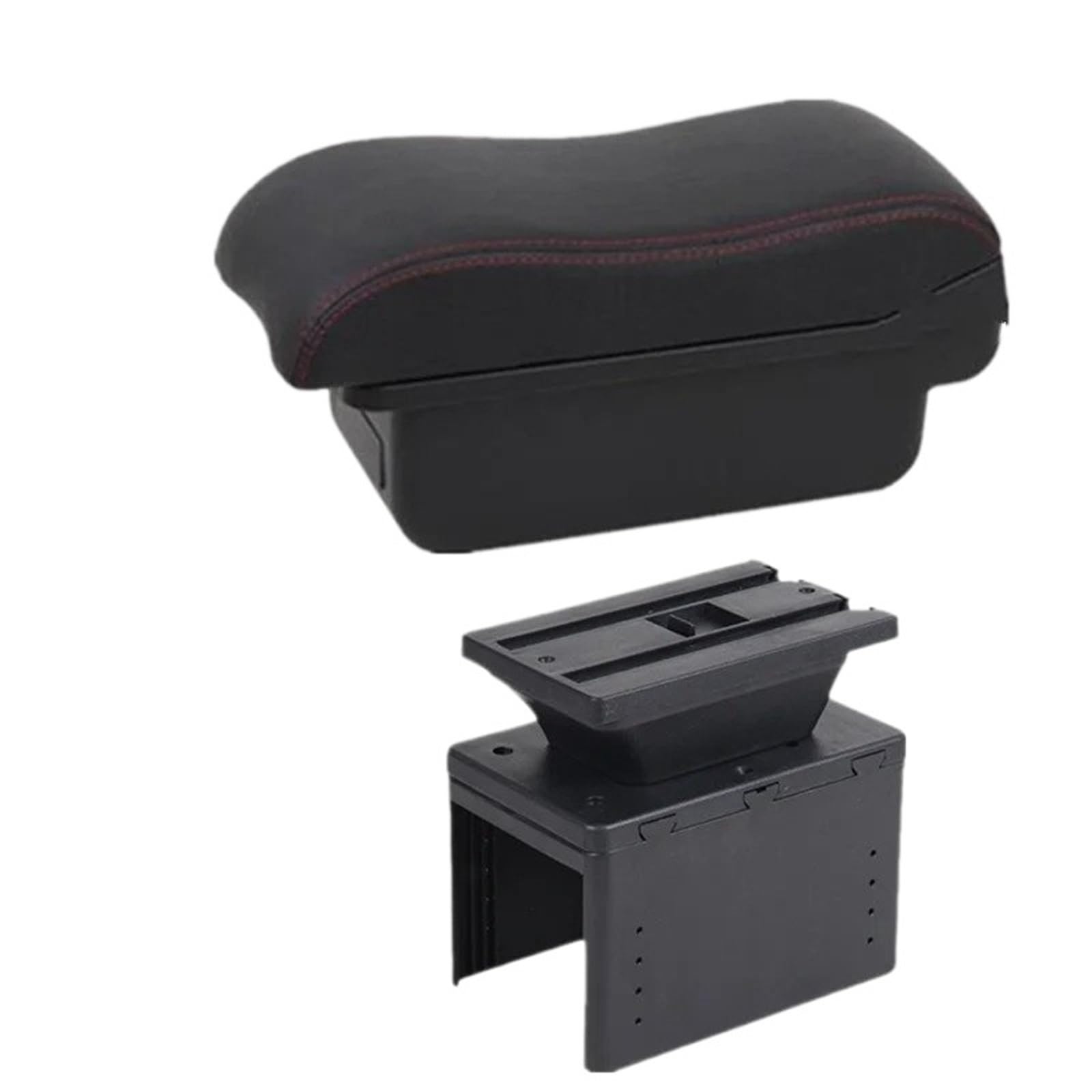 AWGNTQQ Car Armrests For TT Coupe Car Armrest Box Center Storage Interior Retrofit Parts Accessories(A1 red line No USB)