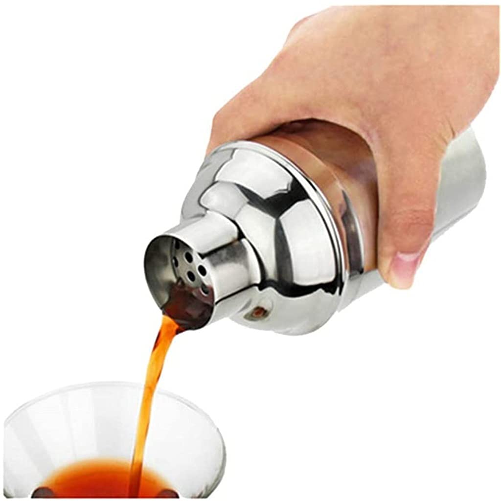 WolFum Edelstahl-Cocktail-Shaker, kein Auslaufen, langlebig, großer Getränke-Shaker, Mixer, Shaker-Flasche, Getränk, Party, Bar, WolFums (Größe: 350 ml)