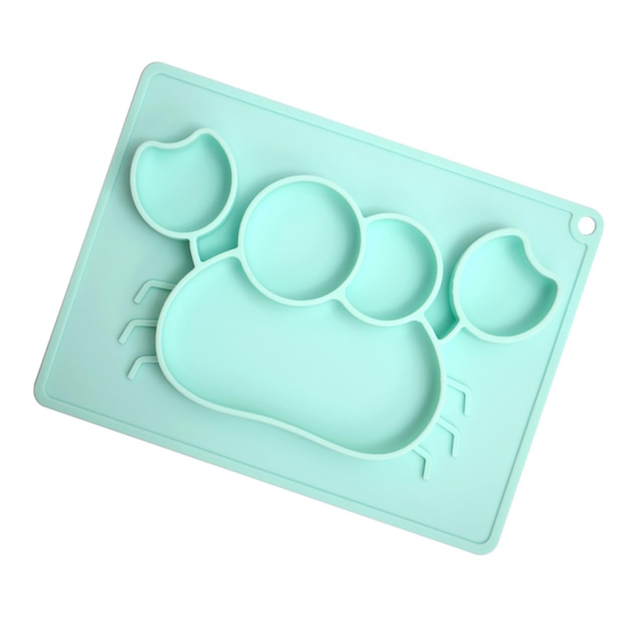 Dining Tray Silicone Baby Tableware Set One-piece Silicone Placemat Bowl Non-slip Easy to Clean Food-grade