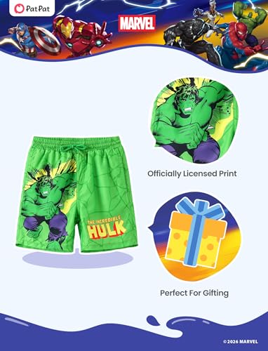 Image of Disney Stitch Spiderman Cars Winnie Toy Story Boy Swim Trunks UPF 50+Swim Shorts Compression Liner & Quick-Dry &Pockets 2-13Y