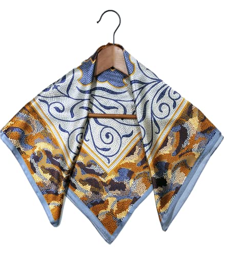 Shanlin Unisex 100% Mulberry Silk Square Scarf in Gift Box (27”x27”)2