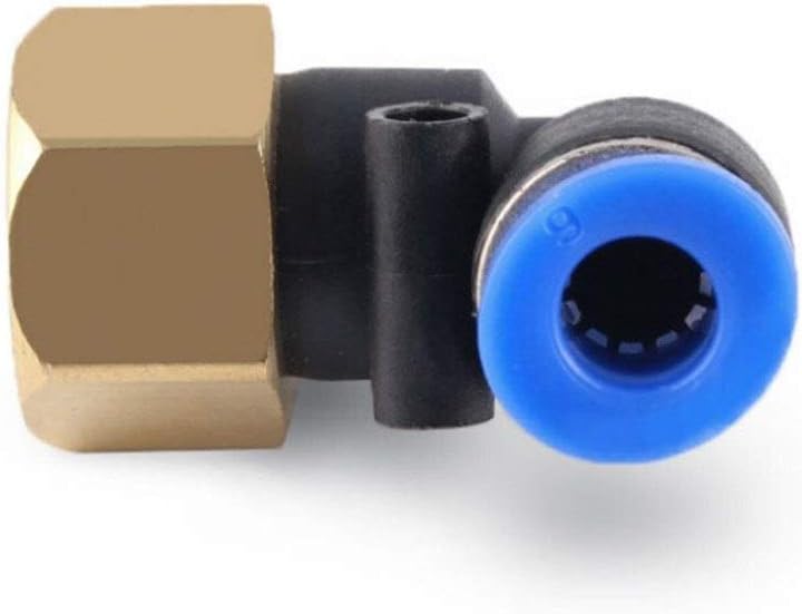 Pipe connector 10pcs PLF" Hose OD 4-12mm - Internal Thread 1/8'' 1/4'' 3/8'' 1/2'' Pneumatic Female Elbow Connector Tube Air Push In Fitting (Color : 4mm OD Hose, Specification : 38)