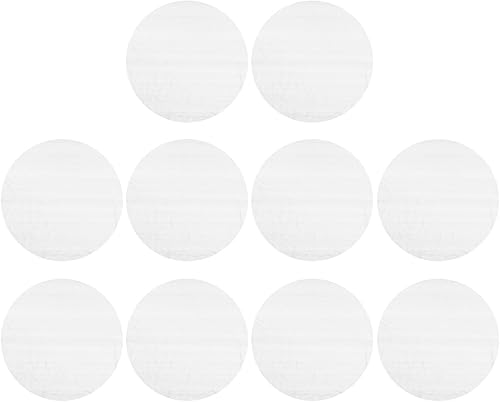 BESPORTBLE 10pcs Thickened Round Plastic Tablecloth Disposable Table Cover for Banquet Restaurant Supplies Table Protector White