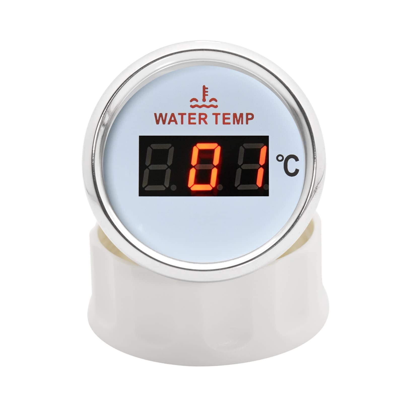 Indicador de Nivel de Combustible, Indicador de temperatura del agua Digital de 52mm con luz trasera roja con Sensor de temperatura del agua 1/8NPT for indicación de temperatura del agua del camión de