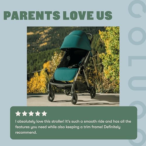 Colugo The One Stroller - Lightweight Easy Fold Compact Toddler and Baby Stroller for Travel, Large Storage Basket, One Hand Fold, Includes Raincover, Bumper Bar, Cupholder (Cool Grey)