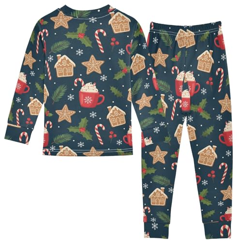 Pajama Sets Long Sleeve Christmas Berry Candy Themed Soft Comfy Sleepwear 2 Piece PJS 3-8T3