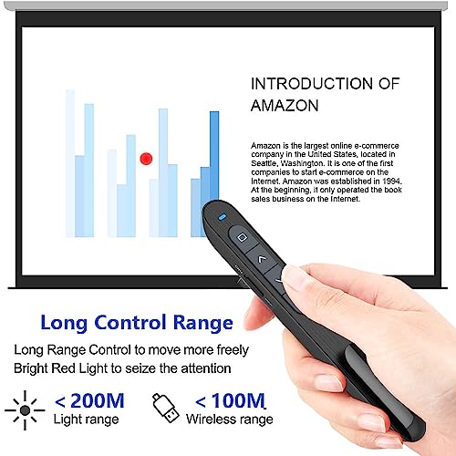 Voviggol Usb/Type-C 2 In 1 Presentation Clicker For Powerpoint, Hyperlink Volume Control Wireless Presenter Remote Presentation Pointer Slide Advancer Ppt Clicker For Mac Ipad Computer Laptop thumb #3