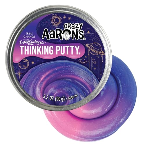 Crazy Aaron's Thinking Putty - Intergalactic - Triple Color Changing Putty for Kids and Adults in a 4' Tin - Creative and Endless Fun, Stress Relief Therapy Toys, Never Dries Out - Made in USA