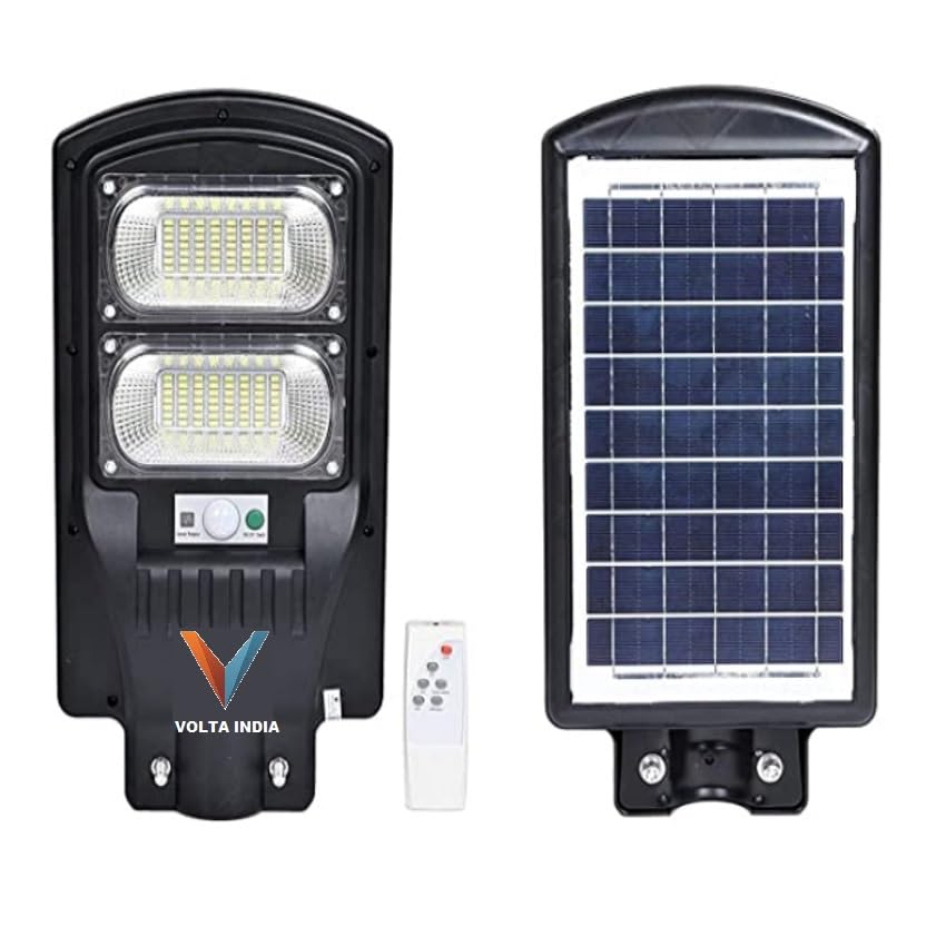 Image of Solar Street Light All in One IP65 Water Resistent Weather Resistent Remote Control Auto ON /Off Motion Sensor Street Light (60W Two Window, 1)