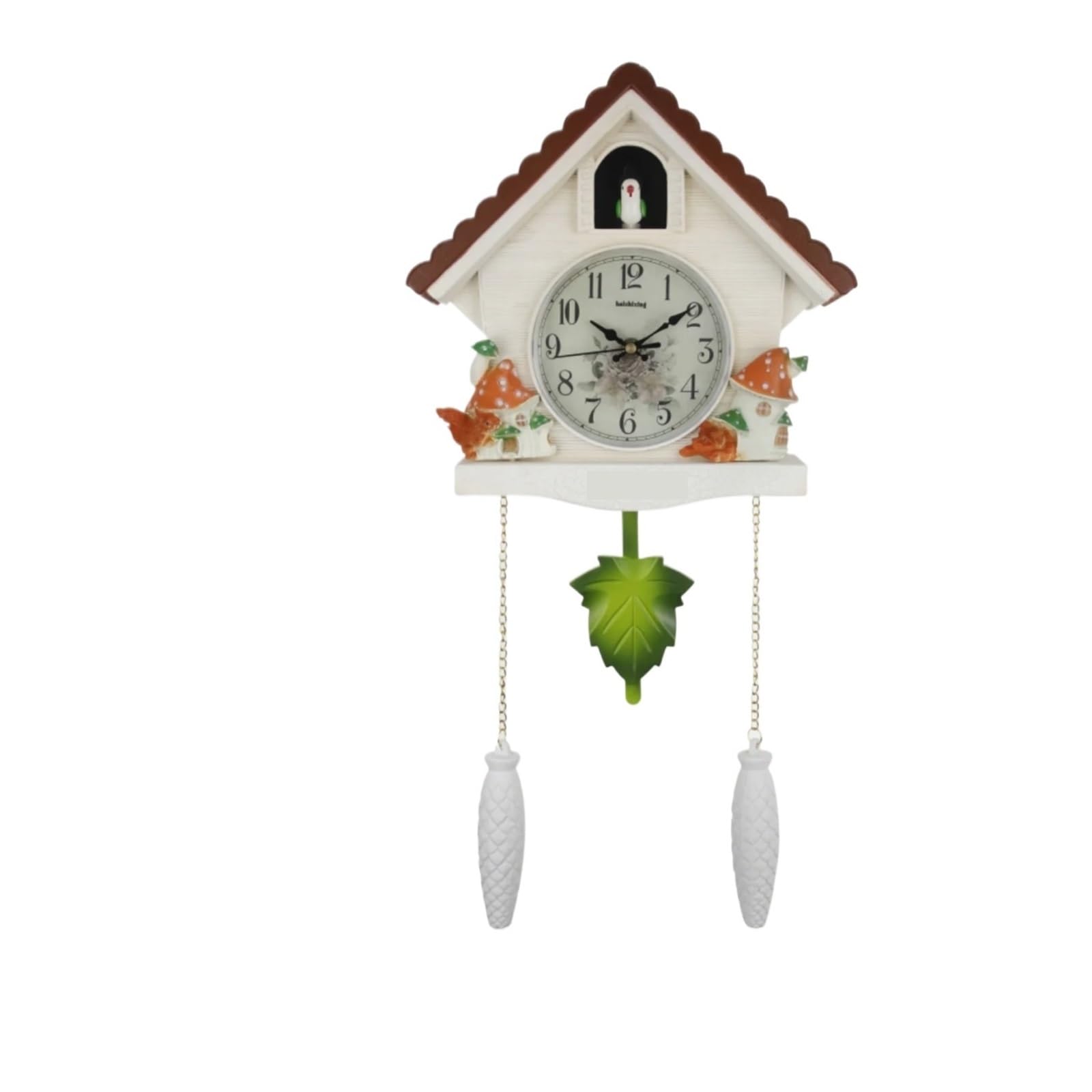 Gsclz One Color Cuckoo Clock Wall Bird House Day Time Hourly Alarm Clocks Pendulum Watch Decorations For Kids Home Living Room For Wall Art Home Office Decoration