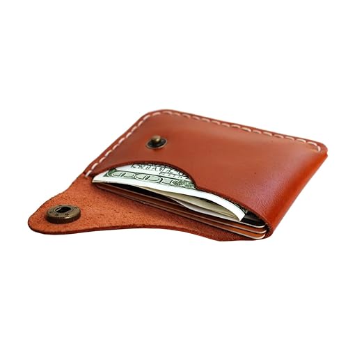 Miniatura 5 de Handmade Minimalist leather Card Case Wallet Front Pocket Card Holder card pack organization