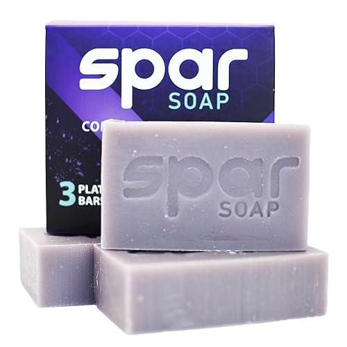 Spar Soap Barra antibacteriana antifúngica platino Árbol de té, lavanda, cassia, clavo Ideal para olor corporal, picor fornido, tiña, pie de