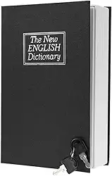 Cofre Camuflado Formato Livro Dicionário Porta Joia (Preto)