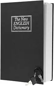 Cofre Camuflado Formato Livro Dicionário Porta Joia (Preto)