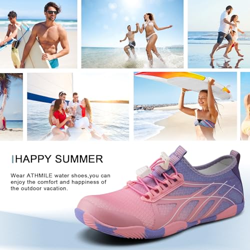 Image of ATHMILE Water Shoes for Men Women River Swim Beach Pool Adult Quick Dry