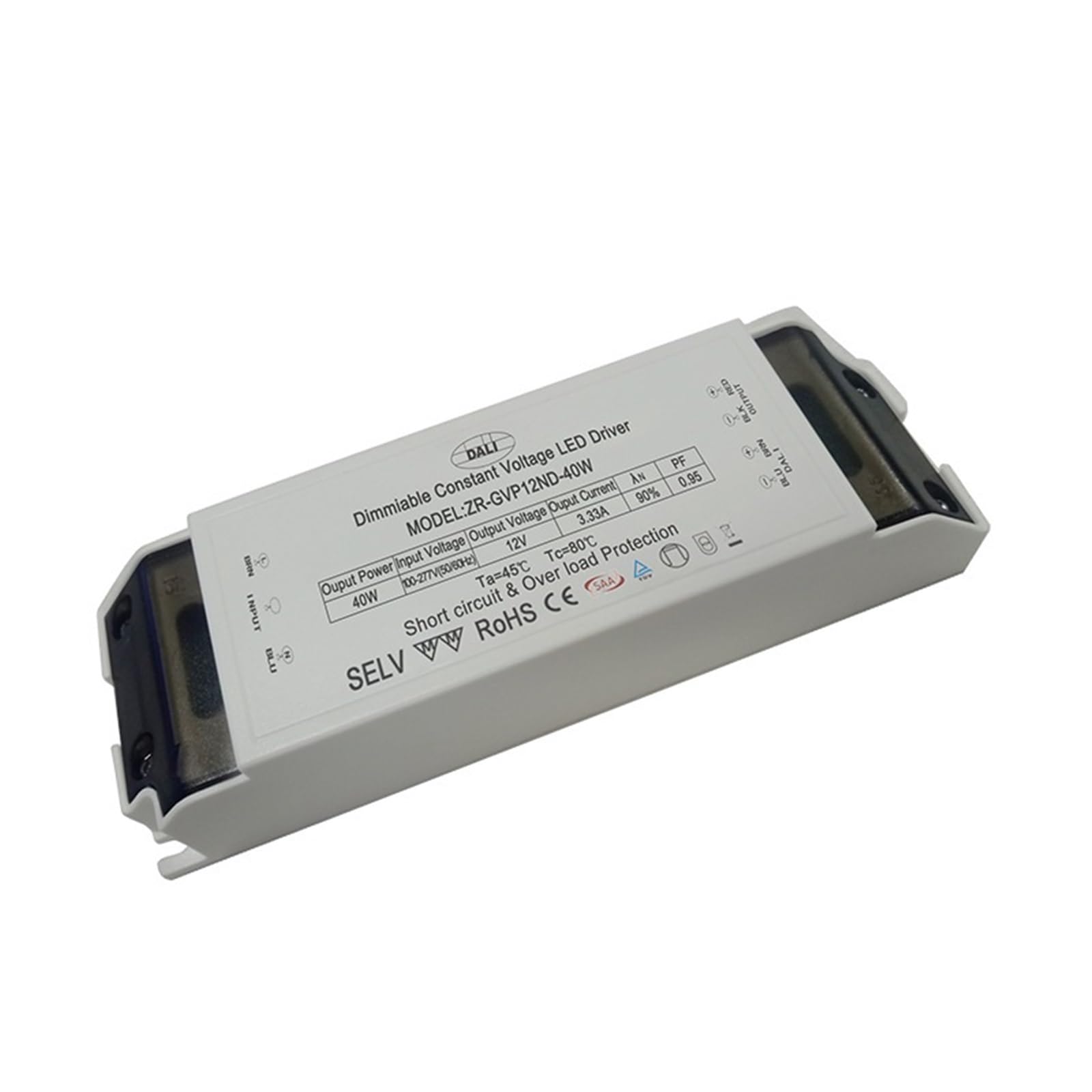 Alimentation LED 12V Intelligente DALI 40W à tension constante